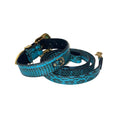 Load image into Gallery viewer, Turquoise & Black Swarovski Crystal Hardware Snake Collar & Leash Set
