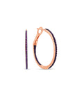 Load image into Gallery viewer, OLIVE & CHAIN Ruby Slim Hoop Earring - Rose Gold
