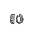 Load image into Gallery viewer, OLIVE & CHAIN Diamond Celestial Hoop Earring - Black Gold
