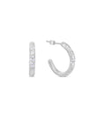 Load image into Gallery viewer, OLIVE & CHAIN Diamond Celestial J Hoop Earrings - Yellow Gold, 23mm
