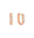Load image into Gallery viewer, OLIVE & CHAIN Diamond Scatter Huggie Earring - Rose Gold
