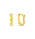 Load image into Gallery viewer, OLIVE & CHAIN Diamond Scatter Huggie Earring - Yellow Gold
