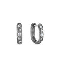 Load image into Gallery viewer, OLIVE & CHAIN Diamond Scatter Huggie Earring - Black Gold

