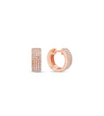 Load image into Gallery viewer, OLIVE & CHAIN Diamond 5 Row Huggie Earring - Rose Gold
