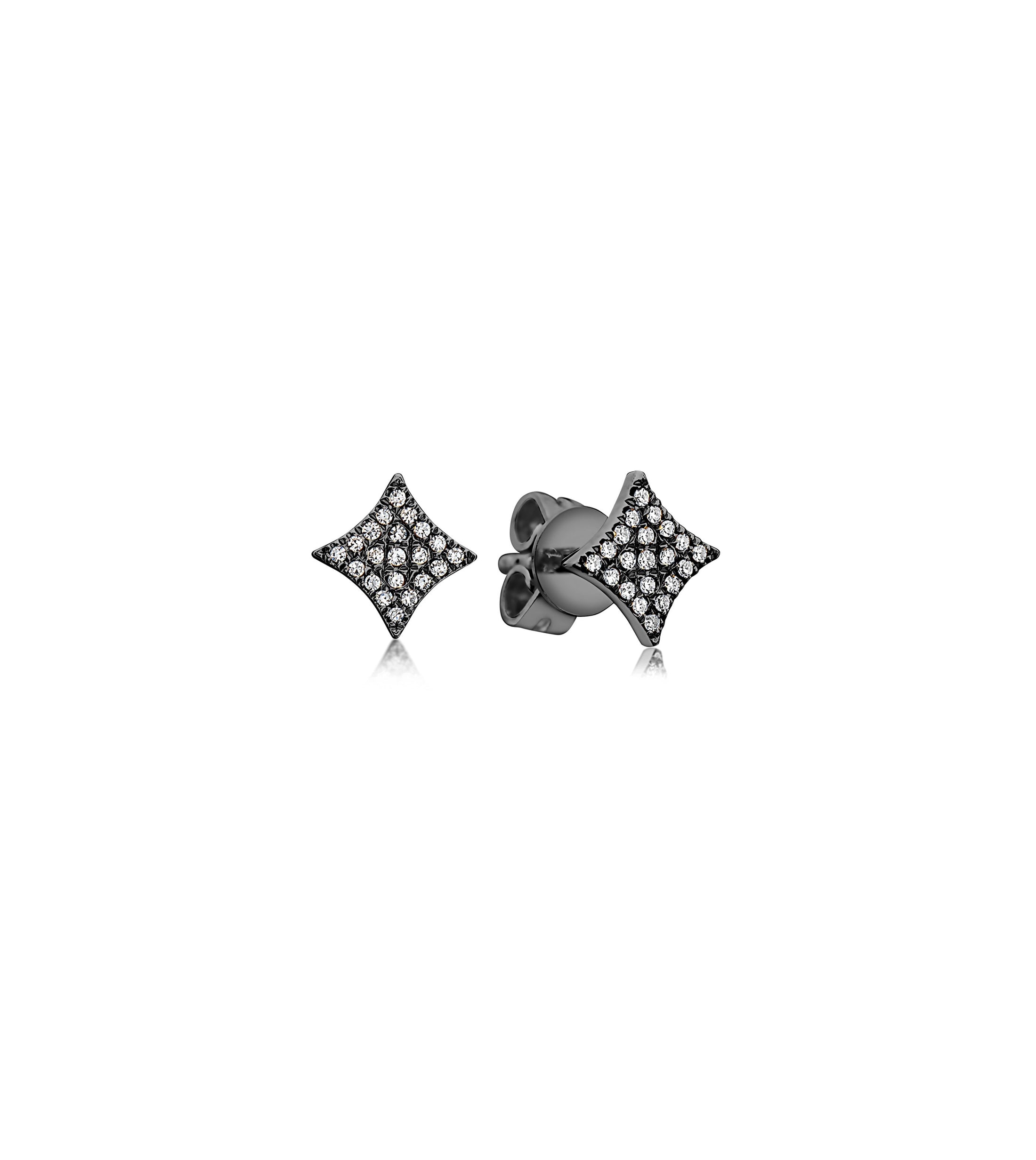 OLIVE & CHAIN Diamond Firework Stud Earring - Yellow Gold, Single