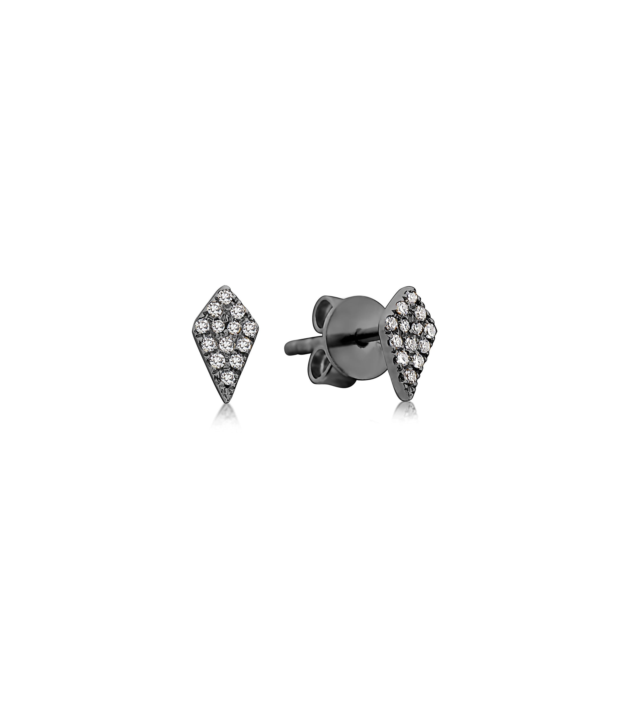 OLIVE & CHAIN Diamond Kite Stud Earring - Yellow Gold, Single