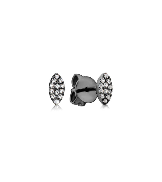 OLIVE & CHAIN Diamond Marquise Stud Earring - Yellow Gold, Large, Single