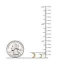 Load image into Gallery viewer, OLIVE & CHAIN Diamond Moon Stud Earring - White Gold, Small, Pair
