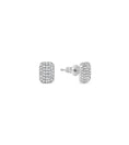Load image into Gallery viewer, OLIVE & CHAIN Diamond Rectangle Stud Earring - Yellow Gold, 8mm

