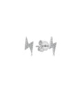 Load image into Gallery viewer, OLIVE & CHAIN Diamond Lightning Bolt Stud Earring - White Gold
