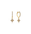 Load image into Gallery viewer, OLIVE & CHAIN Diamond Firework Dangle Earring - Yellow Gold

