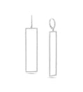 Load image into Gallery viewer, OLIVE & CHAIN Diamond Jumbo Rectangle Earring - White Gold
