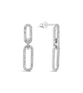 Load image into Gallery viewer, OLIVE & CHAIN Diamond Paperclip Earring - White Gold
