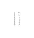Load image into Gallery viewer, OLIVE & CHAIN Diamond 5 Star Drop Earrings - White Gold
