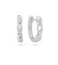 Load image into Gallery viewer, OLIVE & CHAIN Diamond Spike Huggie Earring - White Gold
