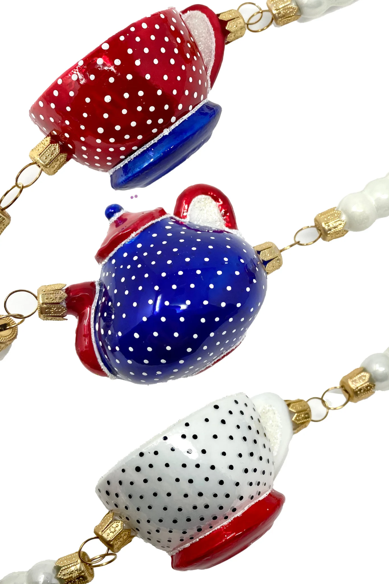 Afternoon Tea Glass Tree Garland - Southlake Paws
