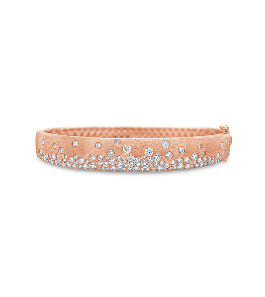 OLIVE & CHAIN Diamond Celestial Signature Bangle - Rose Gold
