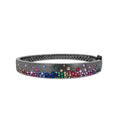 Load image into Gallery viewer, OLIVE & CHAIN Rainbow Celestial Signature Bangle - Black Gold
