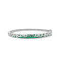 Load image into Gallery viewer, OLIVE & CHAIN Tsavorite Celestial Slim Bangle - White Gold
