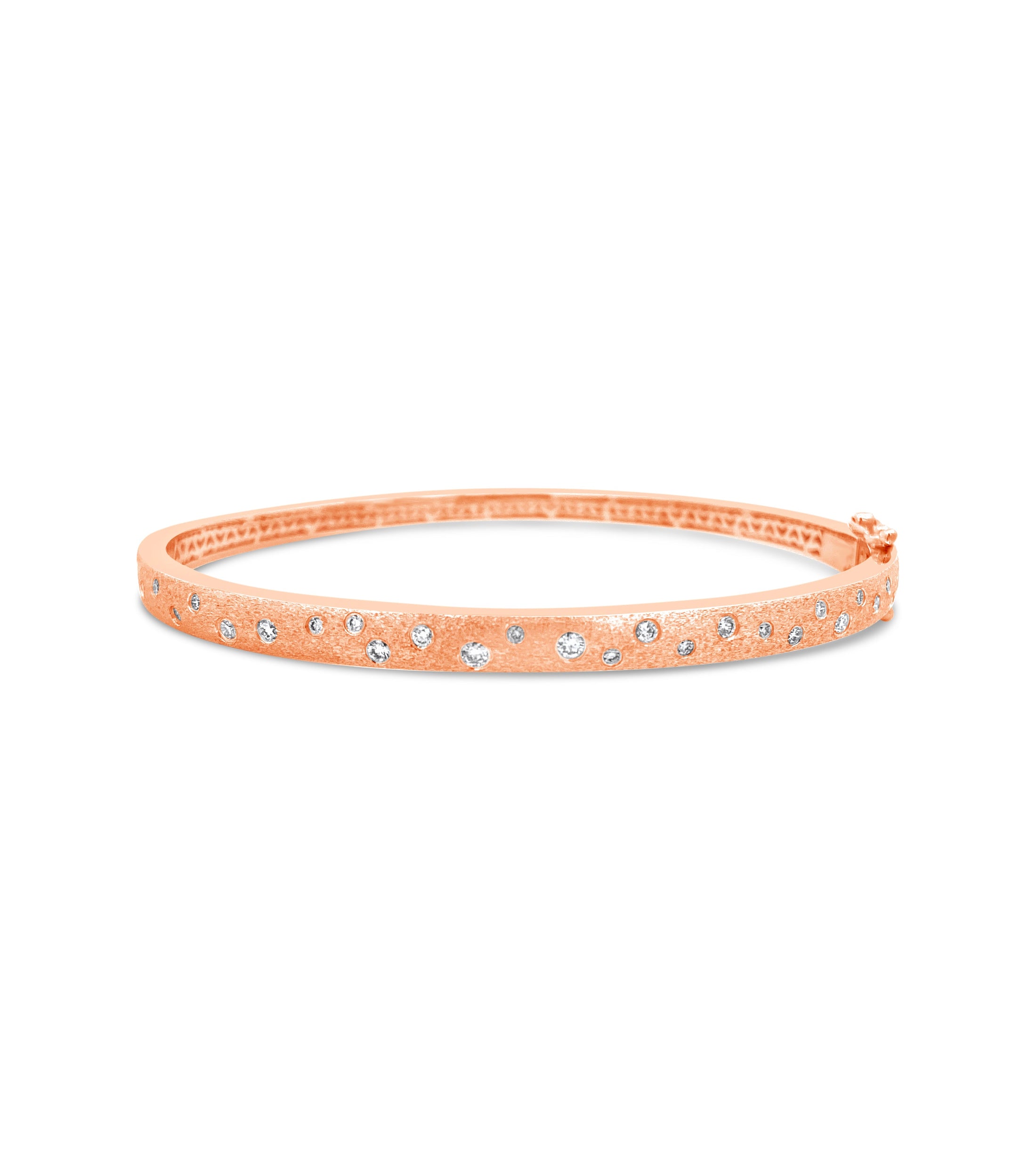 OLIVE & CHAIN Diamond Scatter Bangle - Rose Gold