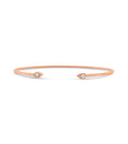 Load image into Gallery viewer, OLIVE & CHAIN Diamond Pear Shape Flexible Bangle - Rose Gold
