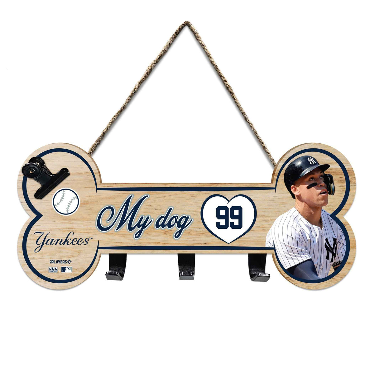 Aaron Judge Bone Shape Sign With Hooks