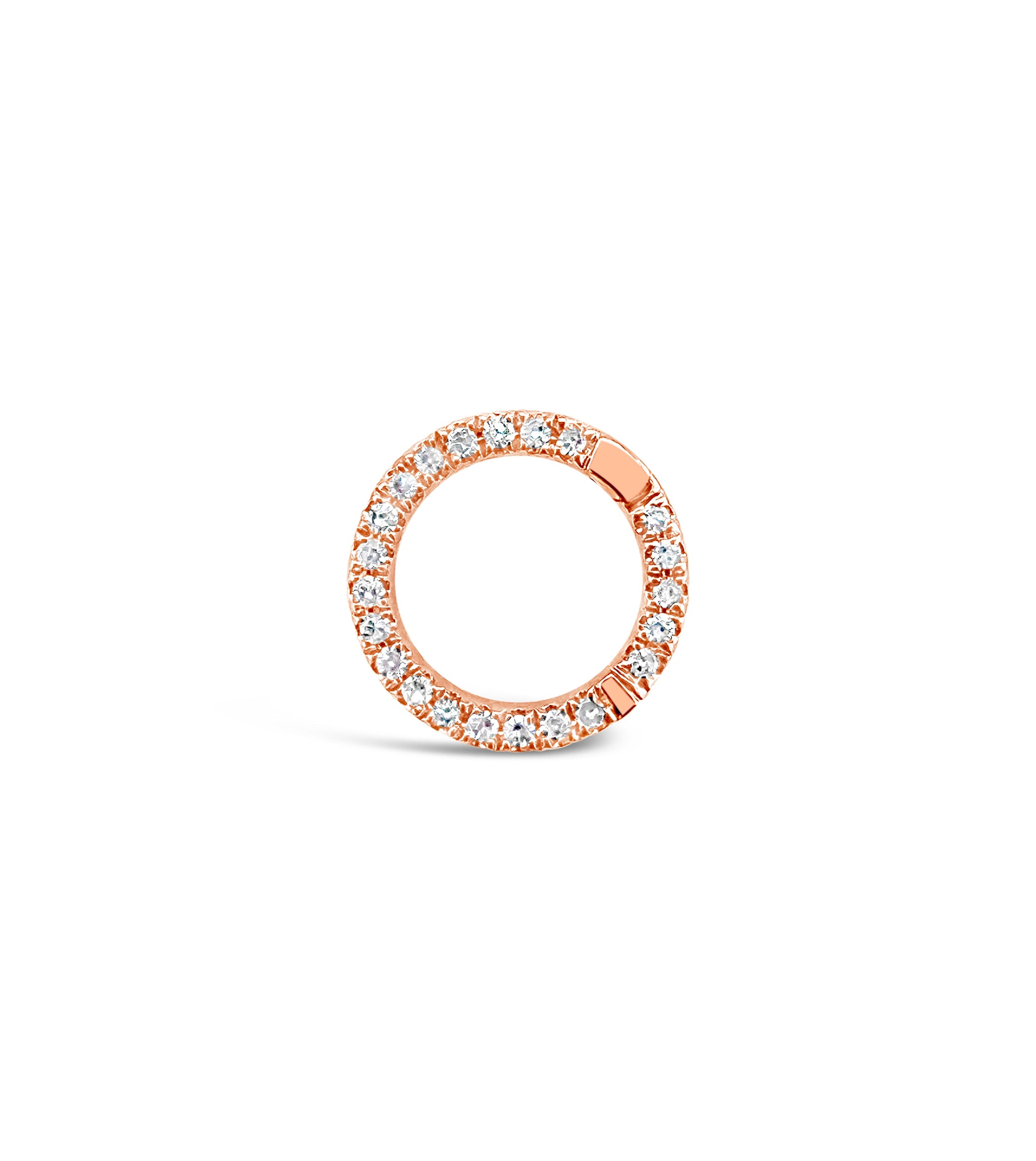 OLIVE & CHAIN Diamond Round Connector Clasp - White Gold, 10mm