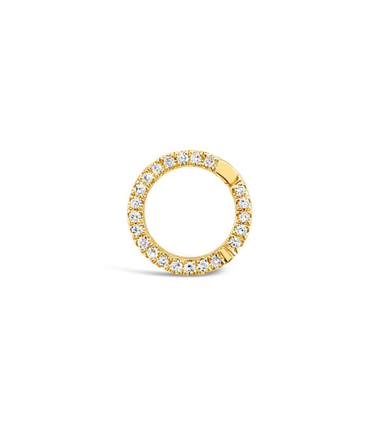 OLIVE & CHAIN Diamond Round Connector Clasp - Yellow Gold, 10mm