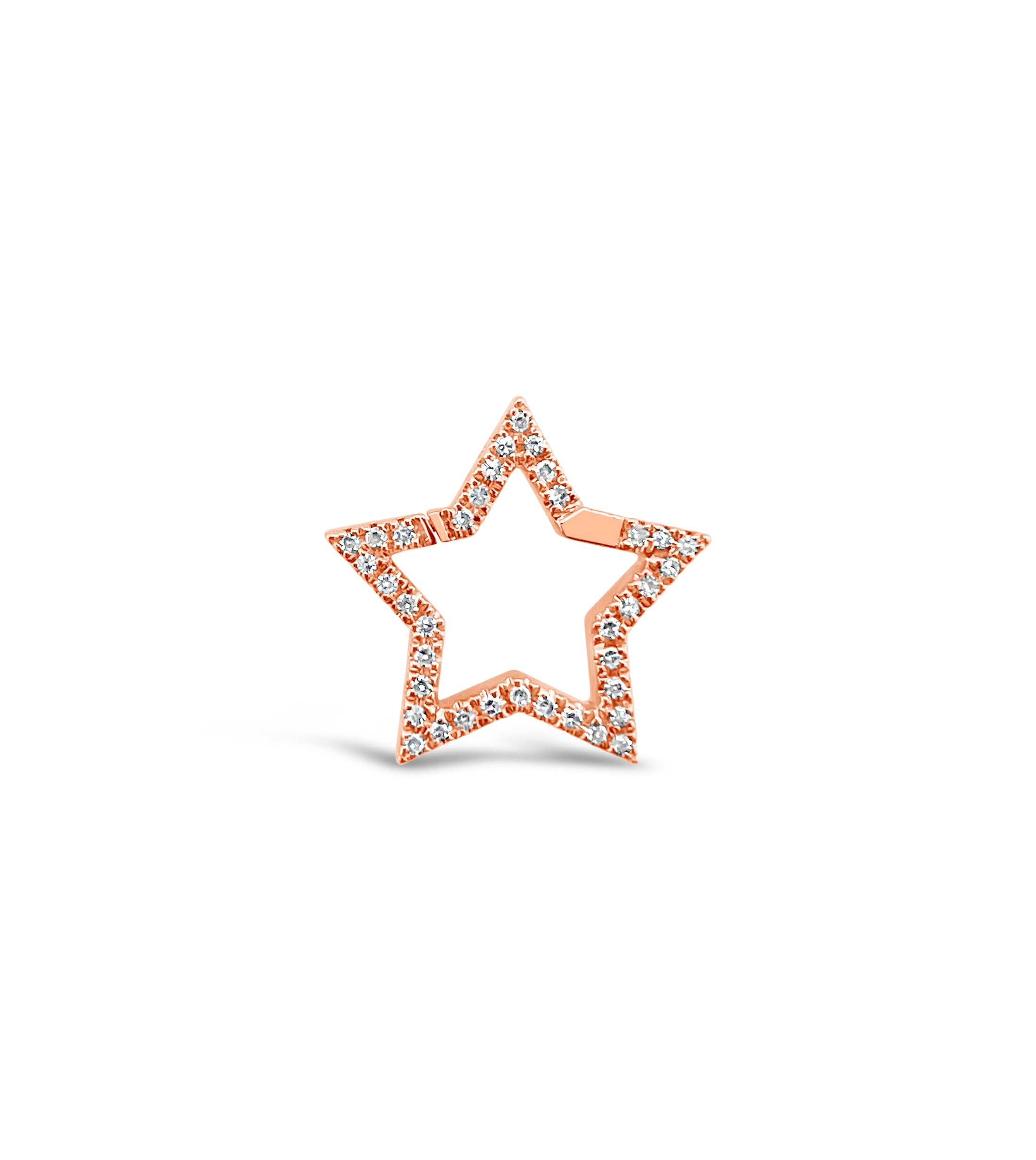 OLIVE & CHAIN Diamond Star Connector Clasp - White Gold, 11mm