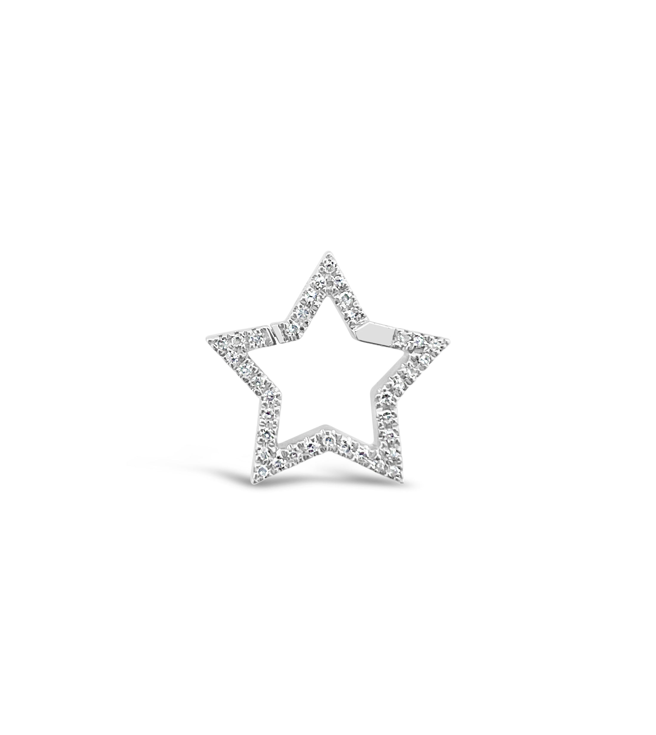 OLIVE & CHAIN Diamond Star Connector Clasp - Yellow Gold, 16mm