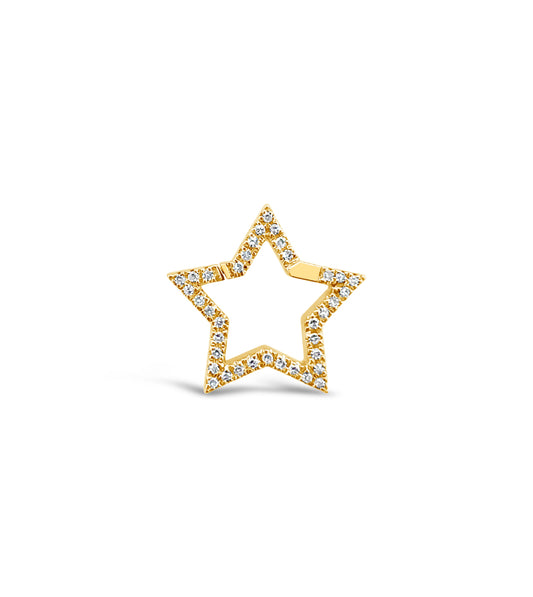 OLIVE & CHAIN Diamond Star Connector Clasp - Yellow Gold, 11mm