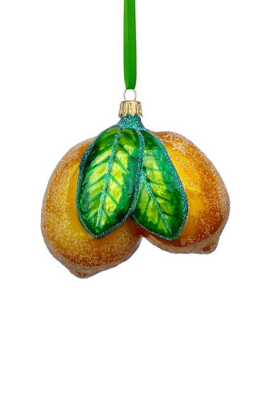 Amalfi Lemon Cluster Polish Glass Ornament - Southlake Paws