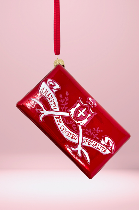 Amaretti Box Polish Glass Ornament - Southlake Paws