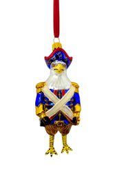 Eagle Founding Feather Glass Ornament 