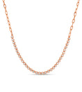 Load image into Gallery viewer, OLIVE & CHAIN Diamond Paperclip Tennis Necklace - Rose Gold

