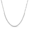 Load image into Gallery viewer, OLIVE & CHAIN Diamond Paperclip Tennis Necklace - White Gold
