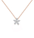 Load image into Gallery viewer, OLIVE & CHAIN Diamond Flower Necklace - Rose Gold
