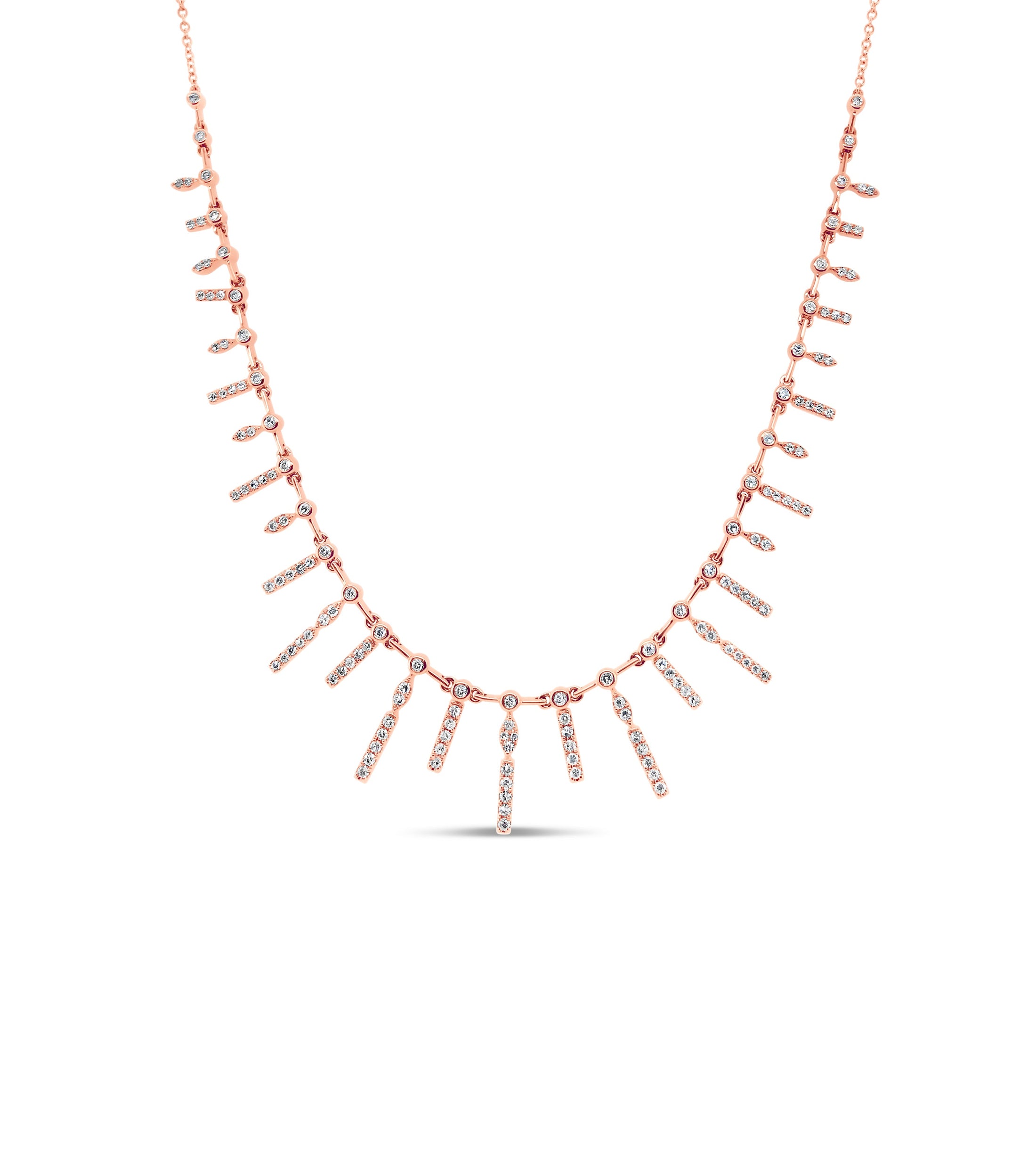 OLIVE & CHAIN Diamond Princess Necklace - Rose Gold