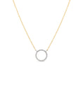 Load image into Gallery viewer, Diamond Open Circle Necklace
