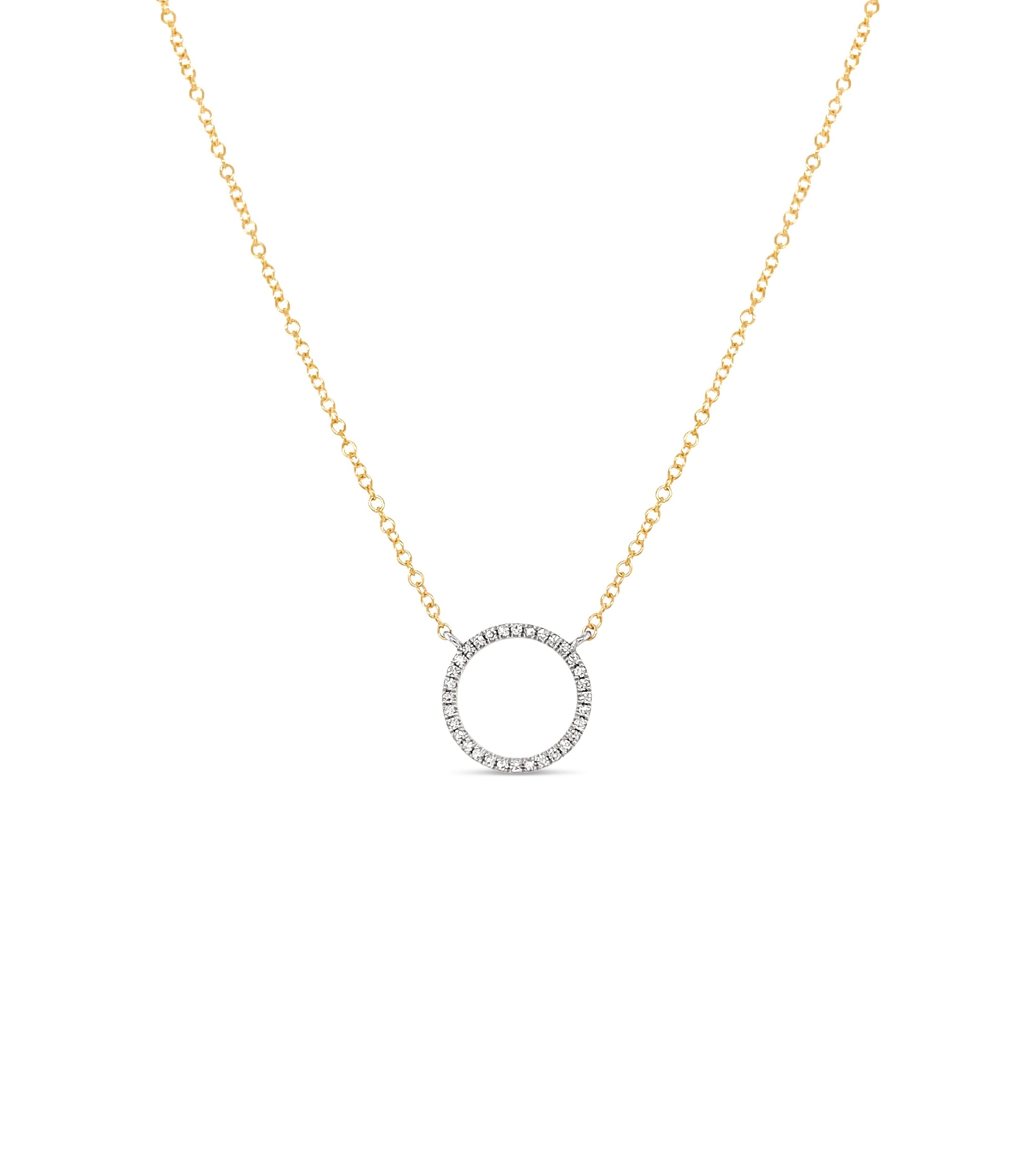 Diamond Open Circle Necklace