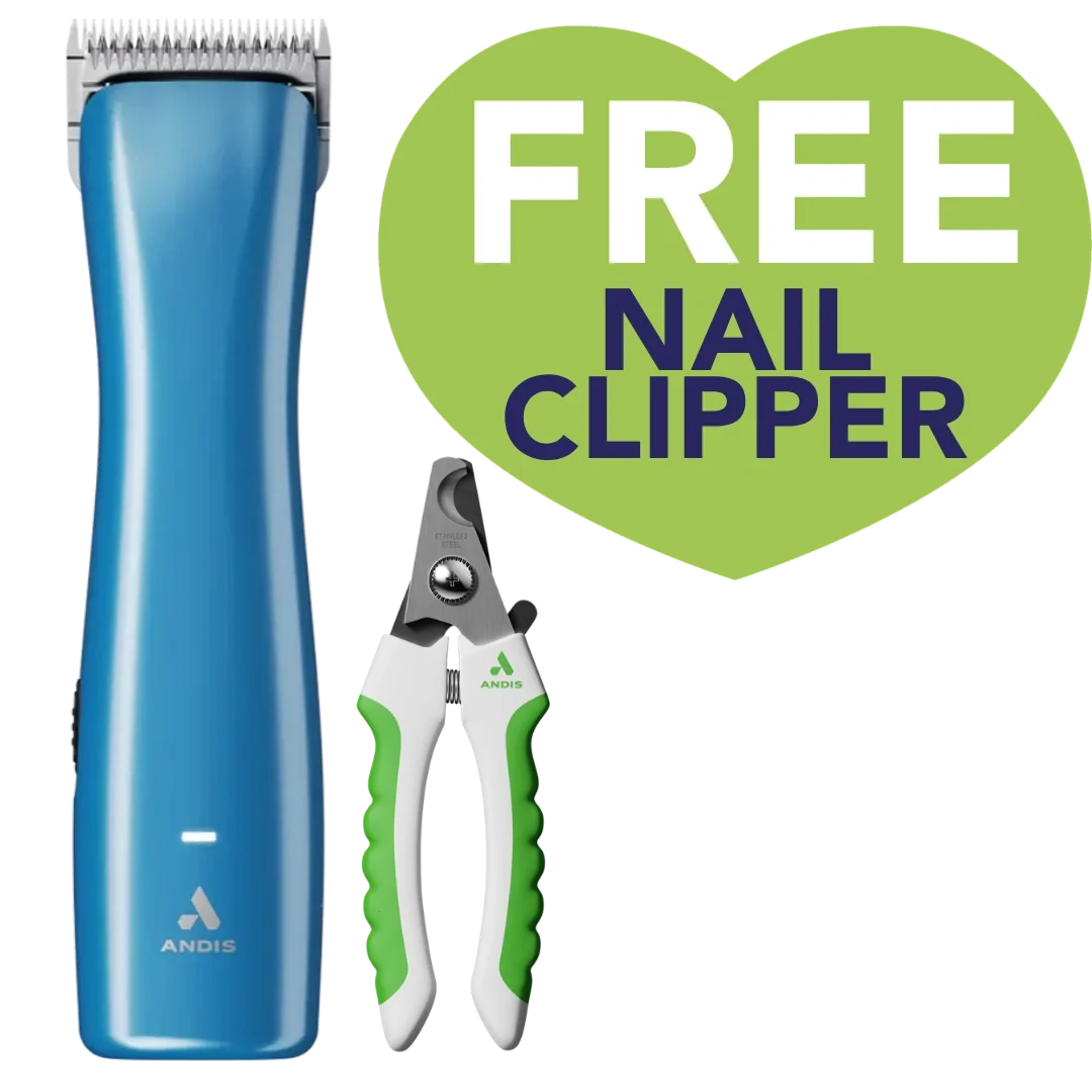 Dog Emerge Lite Clipper Blue with Free Large Nail Clipper by Andis