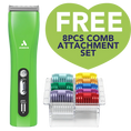 Load image into Gallery viewer, Pet ProClip 5-in-1 Green Clipper with Free 8Pc Comb Attachment Set by Andis
