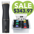 Load image into Gallery viewer, Dog beSPOKE Cordless Clipper with #30W Blade and 8Pc Wide Comb Attachment Bundle by Andis
