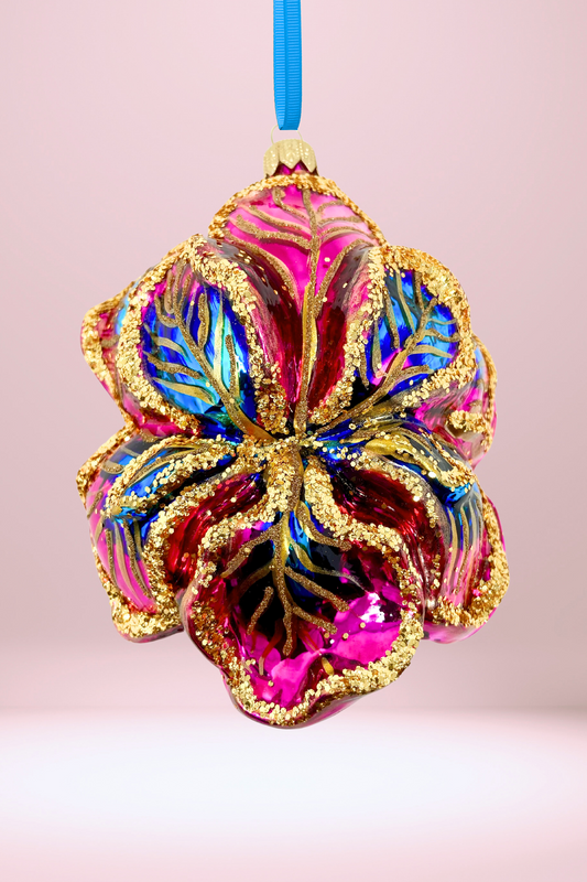 Angel's Crown Iris Polish Glass Ornament - Southlake Paws