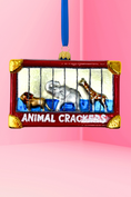 Load image into Gallery viewer, Animal Crackers Box Glass Ornament
