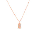 Load image into Gallery viewer, OLIVE & CHAIN Diamond Scatter Dog Tag Necklace - Rose Gold
