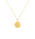 Load image into Gallery viewer, OLIVE & CHAIN Diamond Snake Medallion Disc Necklace - Yellow Gold
