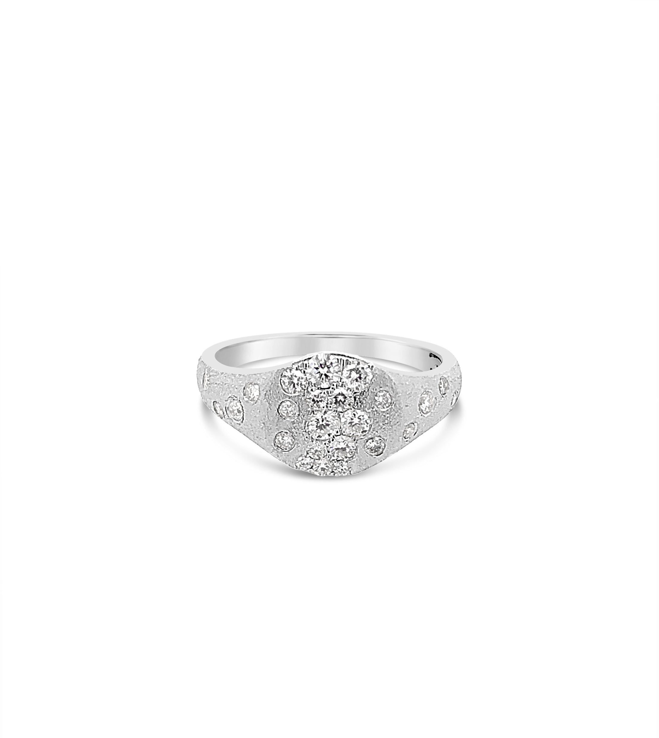 OLIVE & CHAIN Diamond Celestial Pinky Ring - Yellow Gold, 6.5