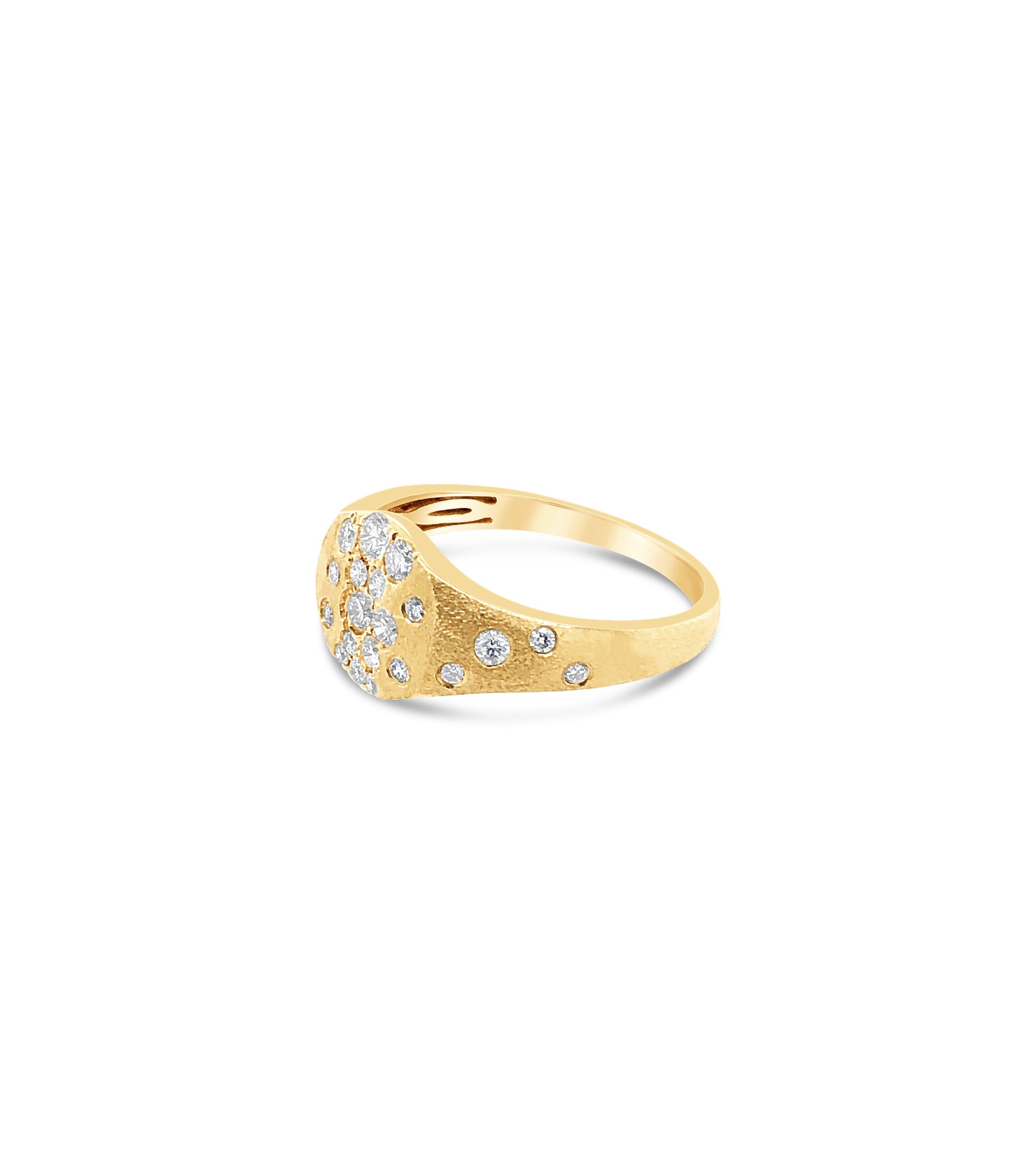 OLIVE & CHAIN Diamond Celestial Pinky Ring - White Gold, 6.5