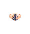 Load image into Gallery viewer, OLIVE & CHAIN Sapphire Celestial Pinky Ring - Yellow Gold, 4.5
